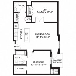 2 beds, 1.5 baths, 1,078 sqft, $2,095