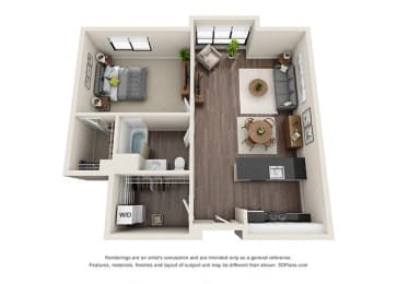 1 bed, 1 bath, 900 sqft, $2,577