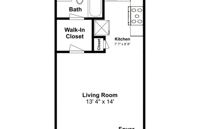 Studio, 1 bath, 400 sqft, $1,029, Unit L2