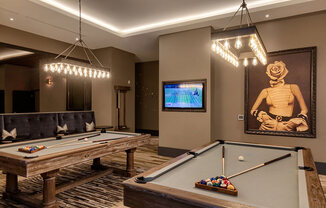 game room at Altana, Glendale, California