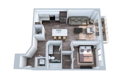 1 bed, 1 bath, 702 sqft, $2,504