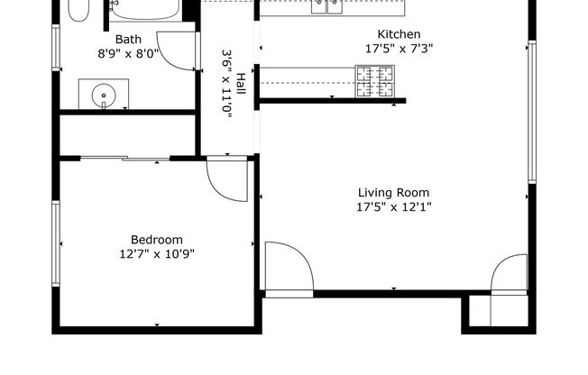 1 bed, 1 bath, 638 sqft, $1,695, Unit 21