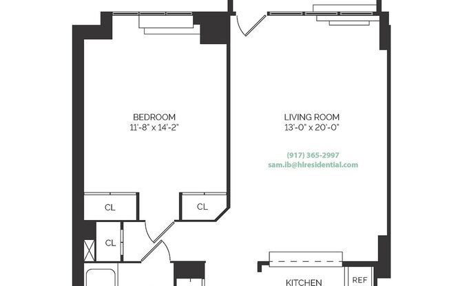 1 bed, 1 bath, 723 sqft, $4,299, Unit 16C