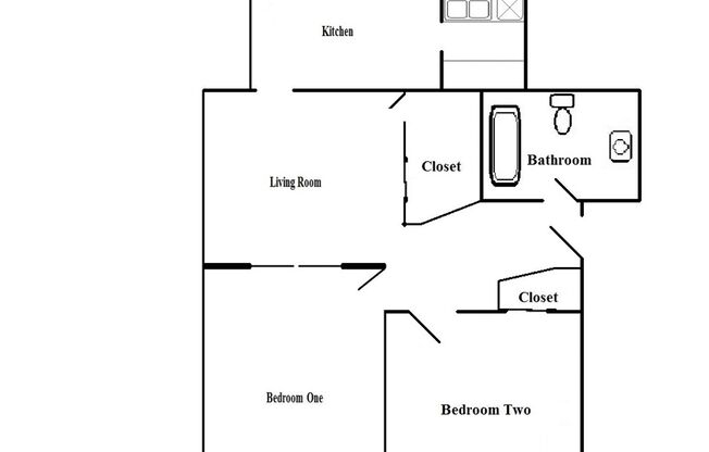 2 beds, 1 bath, 820 sqft, $1,750, Unit 401