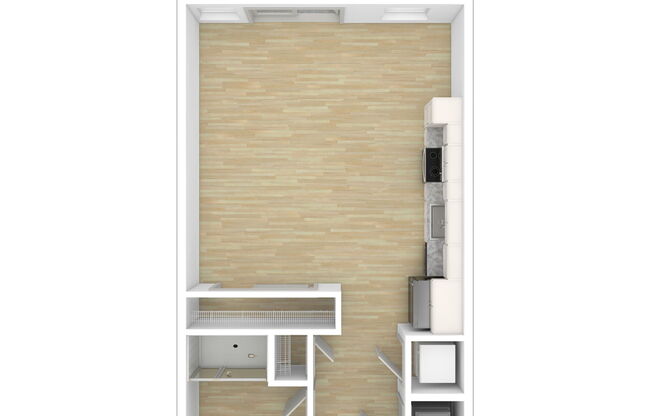 Studio, 1 bath, 499 sqft, $1,695