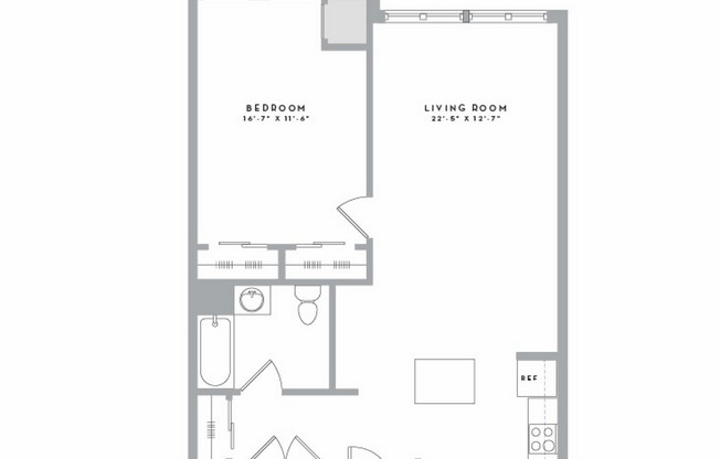 1 bed, 1 bath, 815 sqft, $2,560