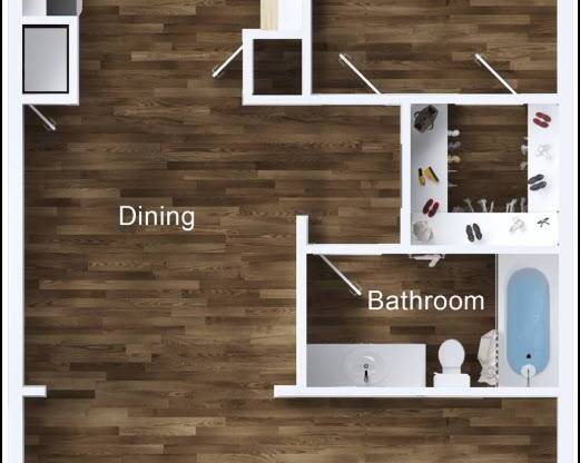 1 bed, 1 bath, 670 sqft, $954