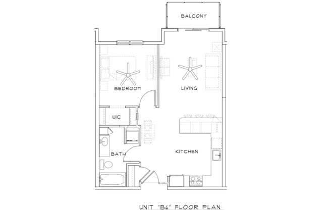 1 bed, 1 bath, 660 sqft, $1,720, Unit 204