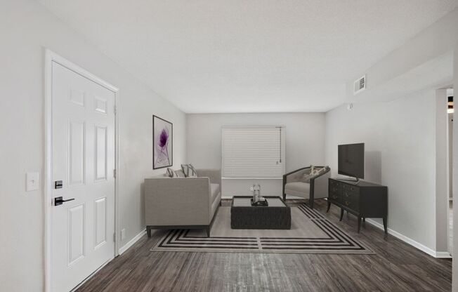 our apartments offer a living room with a tv