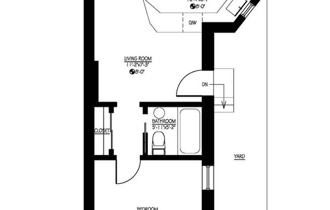 1 bed, 1 bath, 500 sqft, $1,550, Unit 1R