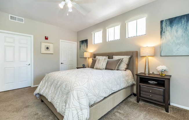 Bedroom decor at The Paseo by Picerne, Goodyear, AZ