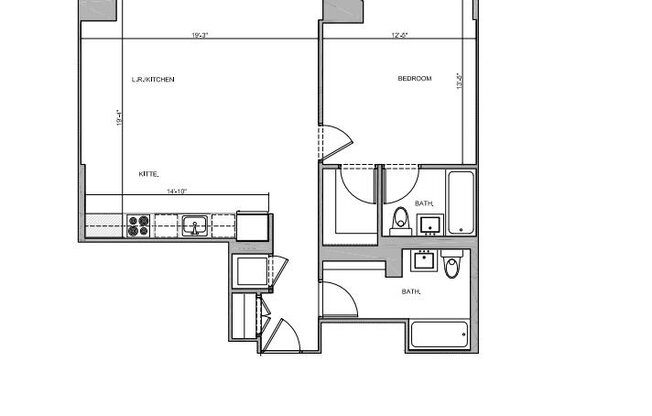 1 bed, 2 baths, 851 sqft, $6,999, Unit 1908
