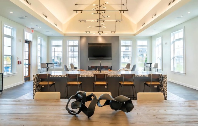 Lounge with Couches and Bar Seating