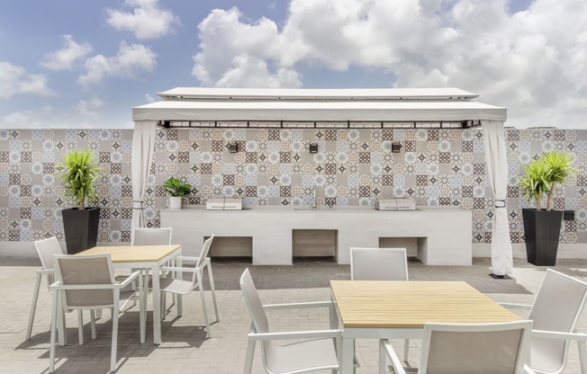 Rooftop Terrace Seating at Alameda West, Florida, 33144