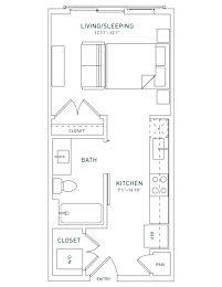 Studio, 1 bath, 416 sqft, $1,065