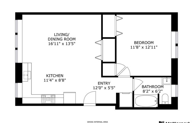 1 bed, 1 bath, 402 sqft, $1,099, Unit 531- (13)