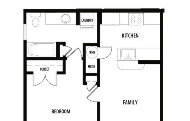 1 bed, 1 bath, 511 sqft, $1,205, Unit Bldg 2, Unit 203