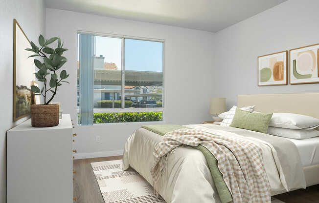 Bedroom with Hard Surface Flooring