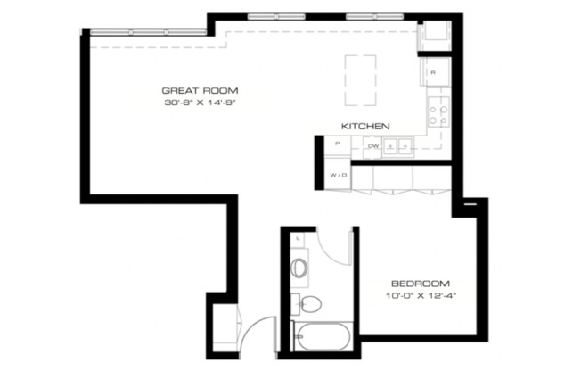 1 bed, 1 bath, 746 sqft, $1,695, Unit 306