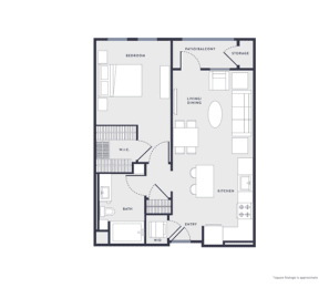 1 bed, 1 bath, 736 sqft, $3,447