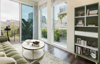 Living Room with Balcony and Hard Surface Flooring