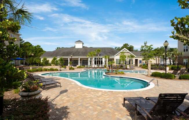Sparkling Swimming Pool at Abberly Pointe Apartment Homes by HHHunt, Beaufort, SC