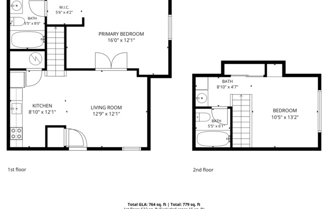 2 beds, 2 baths, 700 sqft, $1,560, Unit 1008-203
