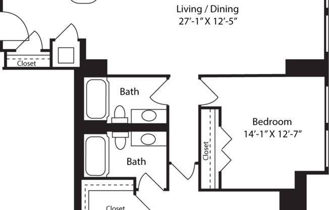 2 beds, 2 baths, 1,151 sqft, $3,468, Unit 1096