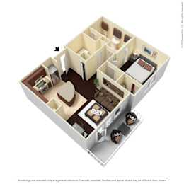 1 bed, 1 bath, 813 sqft, $1,605