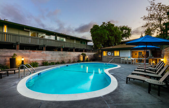 Swimming Pool With Relaxing Sundecks at 1038 on Second, Lafayette, CA, 94549