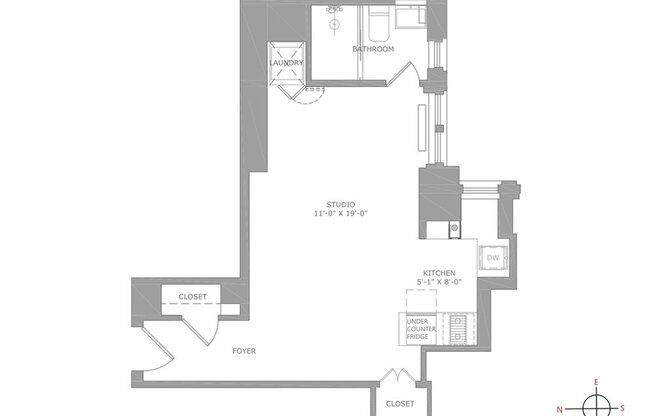 Studio, 1 bath, 400 sqft, $3,700, Unit 3N