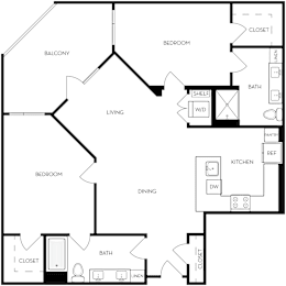 2 beds, 2 baths, 1,247 sqft, $2,274