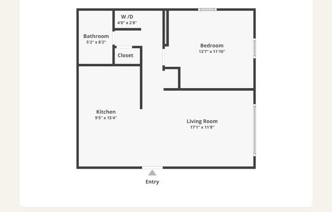 1 bed, 1 bath, 800 sqft, $899