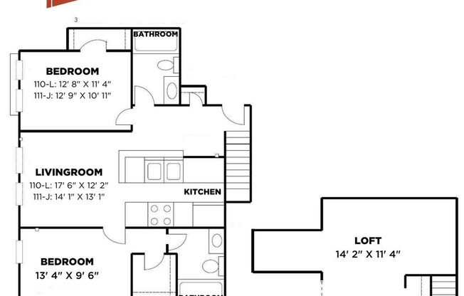 3 beds, 2 baths, $3,600, Unit CV 111-J