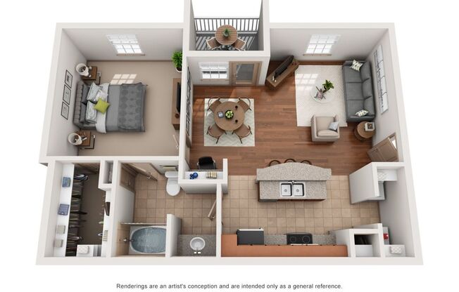 1 bed, 1 bath, 775 sqft, $1,101