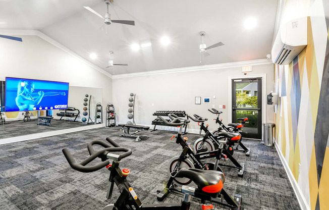 Fitness center at Crossgates Apartment Homes, Starkville, MS 39759