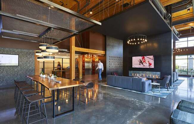 Lobby Lounge at Postmark Apartments, Shoreline, WA 98155