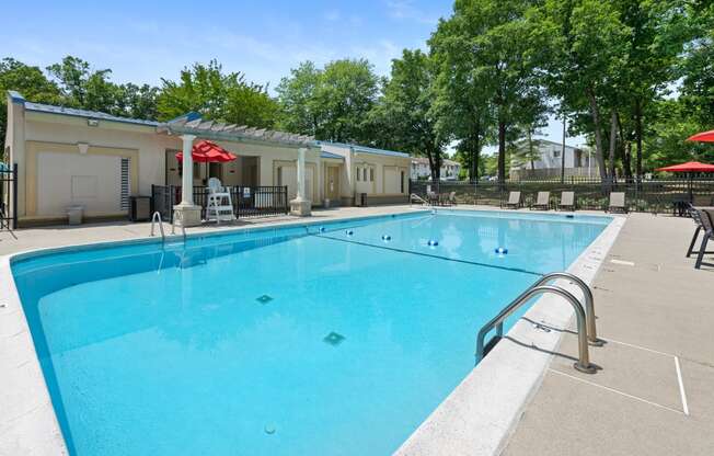 the swimming pool at our apartments