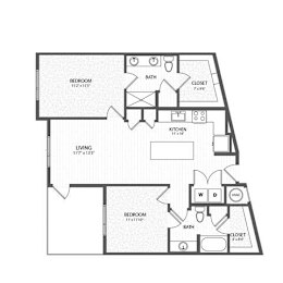 2 beds, 2 baths, 1,344 sqft, $2,020