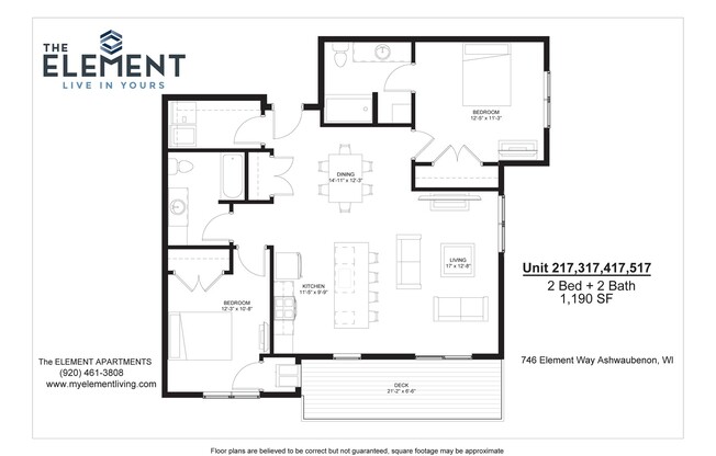 2 beds, 2 baths, 1,190 sqft, $2,125, Unit 217