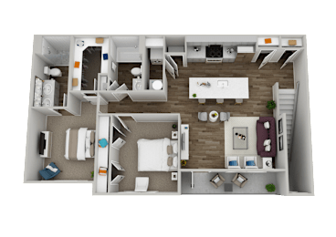 2 beds, 2 baths, 1,238 sqft, $2,305