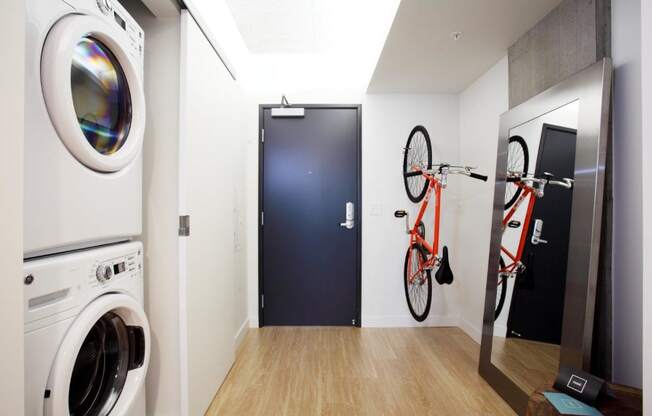 Yard Apartments Entrance and Bike Rack