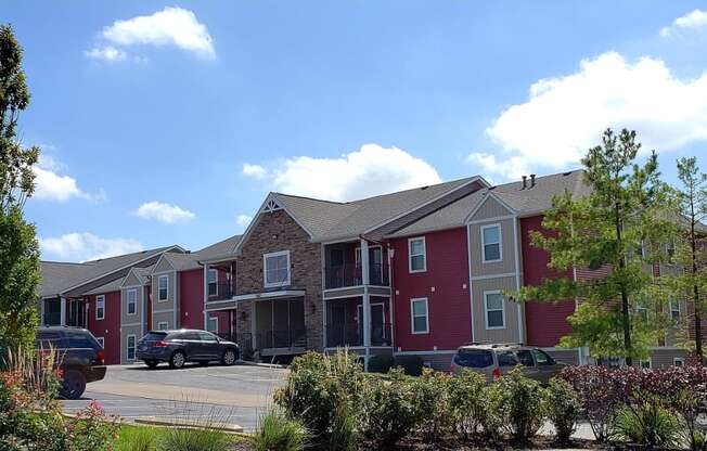 Row of apartment buildings at Galbraith Pointe Apartments and Townhomes, Cincinnati, OH 45231