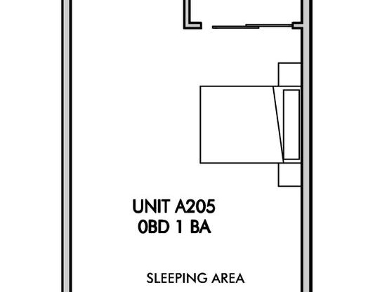 Studio, 1 bath, 446 sqft, $1,395, Unit 1205