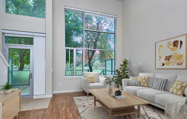 Living Room with Hard Surface Flooring