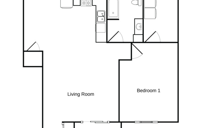 1 bed, 1 bath, 936 sqft, $1,100, Unit PV 1624-09