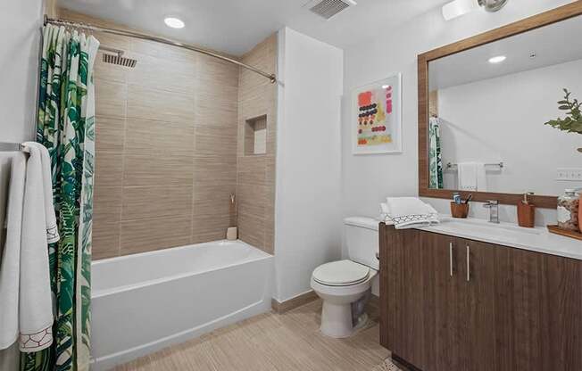 Bathrooms also include rain shower heads