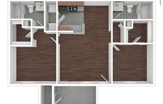 2 beds, 2 baths, 1,075 sqft, $1,499