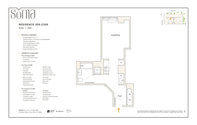 Studio, 1 bath, $4,180, Unit 2009