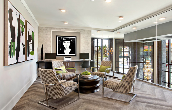 Clubhouse Computers and desk seating